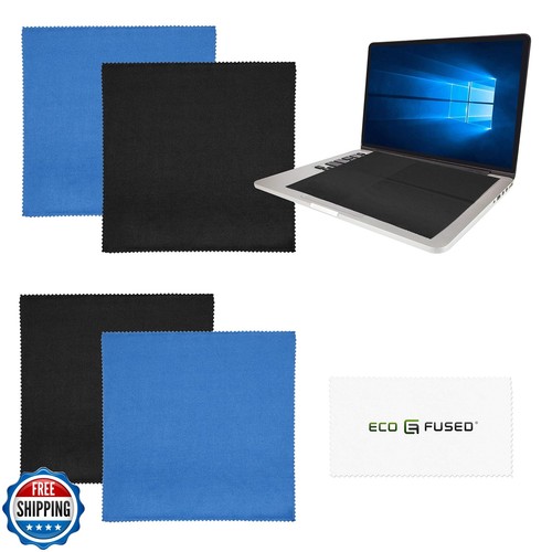 Eco-Fused Microfiber Cleaning Cloth - 16x16 Inch Microfiber Cloth - Pack of 4