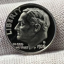 1976-S Roosevelt Dime Deep Cameo Proof receive coin pictured see description5387