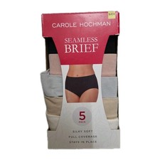 Womens Carole Hochman Seamless Brief 5 Pair Small
