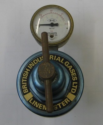 VINTAGE BRITISH INDUSTRIAL GAS LINEMASTER SAUERSTOFF SCHWEISSDRUCKMESSGERÄT.