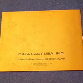 Data East Side Pocket Manual Booklet for Nintendo NES, English