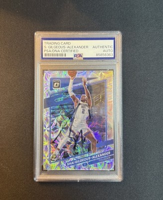 Shai Gilgeous-Alexander Signed 2021 Panini Donruss Optic Scope /249 PSA DNA AUTO