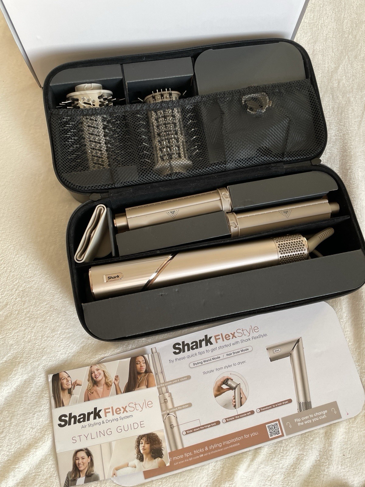 Shark FlexStyle 5-in-1 Air Styler and Hair Dryer with Storage Case - Stone