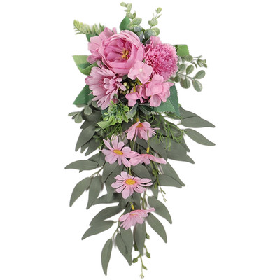 Nordische Hochzeit Stuhl Rücken Dekoration Kunstblumen leichtes Design