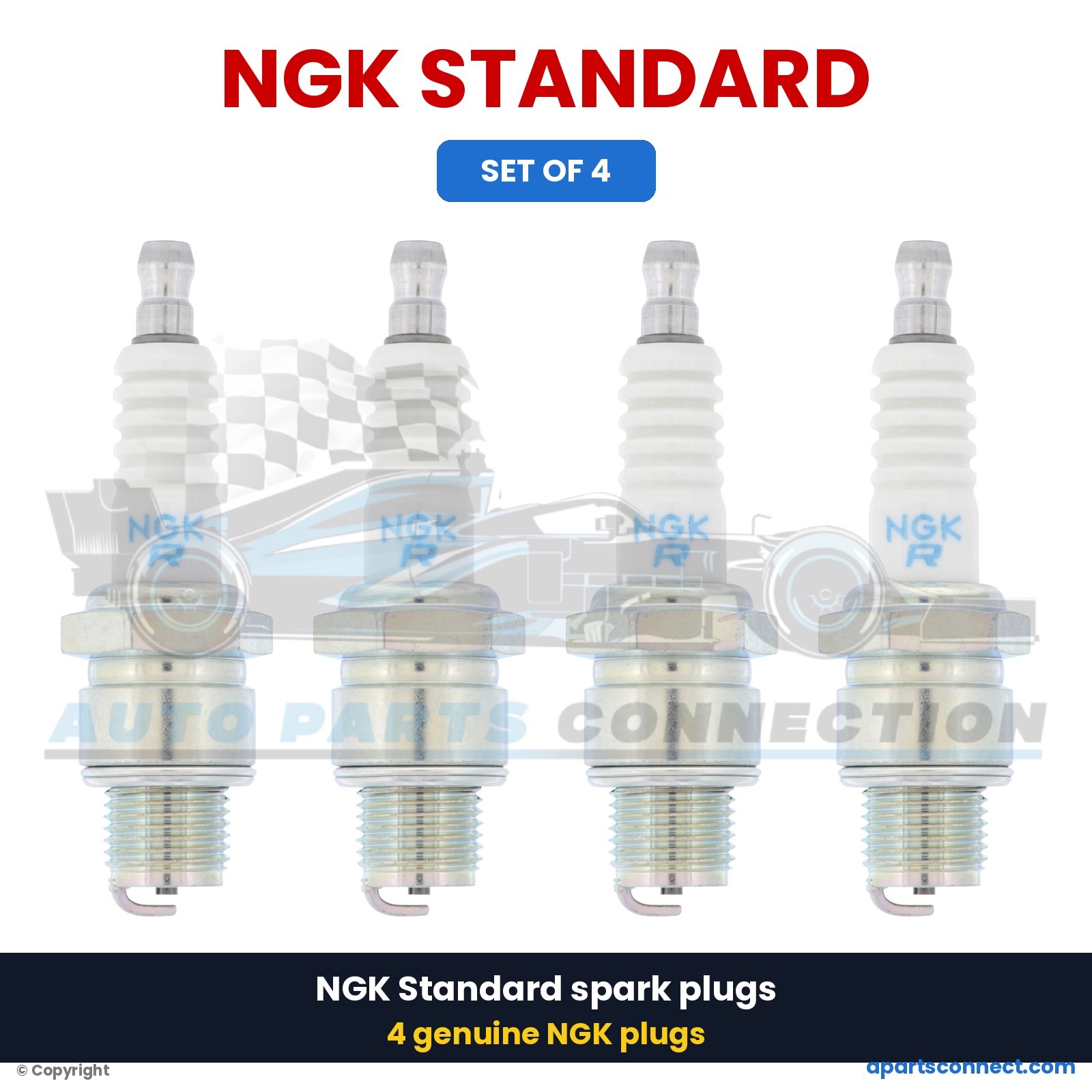 SUZUKI 16 DT16 OUTBOARD MOTOR NGK SPARK PLUGS 4 PACK
