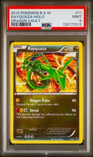 Rayquaza 11/20 Dragon Vault Holo Pokemon 2012 PSA 9