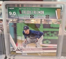 2017 Topps Freddie Freeman Gold Card 244 /2017 HGA Graded Mint 9 Braves