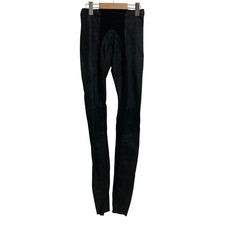 Rick Owens GLEAM Skinny Leather Biker Pants, Size 36, Black USED Women