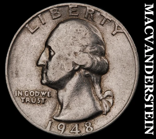 1948 Washington Quarter- Silver- Scarce Better Date No Reserve #J3127