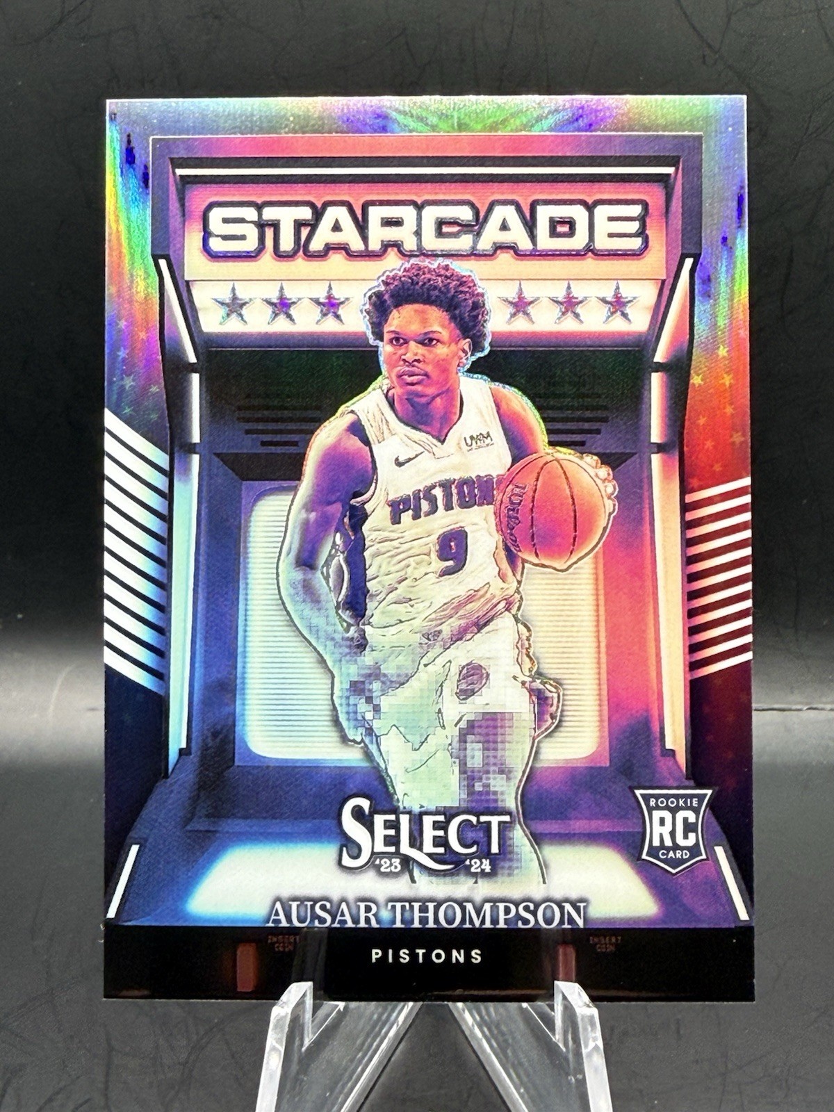 2023-2024 Panini Select NBA STARCADE AUSAR Thompson RC Case Hit SSP Pistons #18