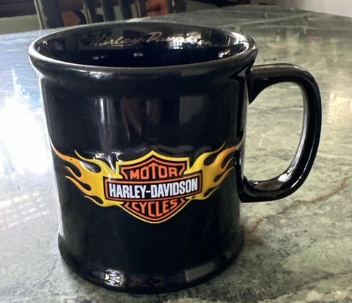 Taza de café Harley Davidson negra Big Brew 3D logotipo en relieve escudo sopa de té - Imagen 11 de 16