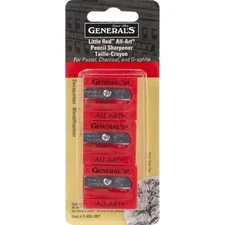General Pencil S6503BP Little Red All-Art Pencil Sharpeners 3/Pkg- (6Pk)