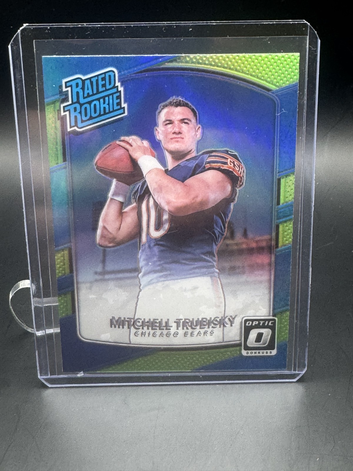 2017 Donruss Optic - Rated Rookie Mitchell Trubisky #178 Lime Green Prizm (RC)