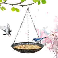 Premium Hanging Bird Feeder Tray,Size 11.8  Large Platform Bird Feeder Stainl...