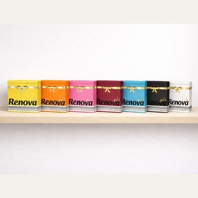 Renova Colored Paper Napkins - 40 Sheets/Pack, 2-Ply, Linen-Feel, Table, Decor