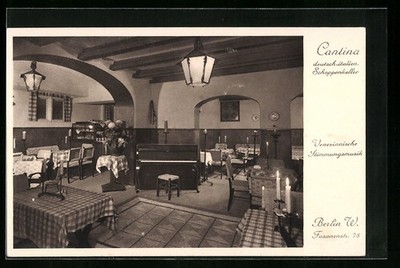 AK Berlin-Charlottenburg, Gasthaus Cantina, Venezianische Stimmungsmusik, Fasan 
