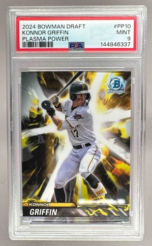 144846337 Konnor Griffin 2024 Bowman Draft #PP-10 Plasma Power PSA 9
