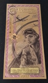 2025 Florida 50 Goldbacks Alpha 24k Gold