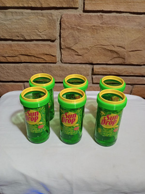 Set Of 6 Sun Drop Glasses. If You're A Sun Drop Collector These Would Be For You