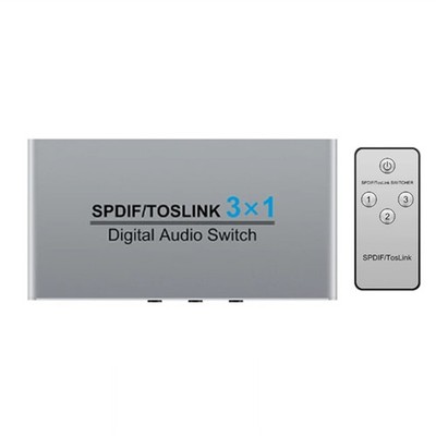 3-Port Toslink Switching Digital Optical Audio Switcher 3X1 mit IR-Fernbedi8629