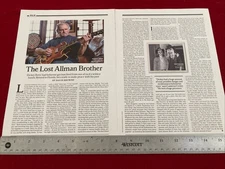 Allman Brother’s Dickey Bett’s 2-page 2017 Print Article & Pictorial