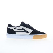 Zapatillas deportivas Lakai Manchester para hombre negras de gamuza con cordones inspiradas en el patín