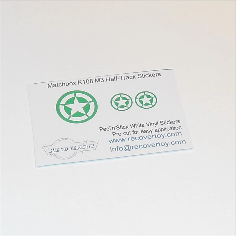 Matchbox Lesney King Size K108a Battle Kings M3 Halftrack Stickers - Image 3 of 4