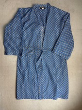 Vintage Bonsoir Paisley Pattern Blue Smoking Robe Cape Mens size M England
