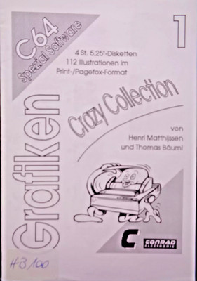 COMMODORE 64/128 -- GRAPHICS CRAZY COLLECTION (CONRAD ELECTRONIC - MANUAL) #2EN
