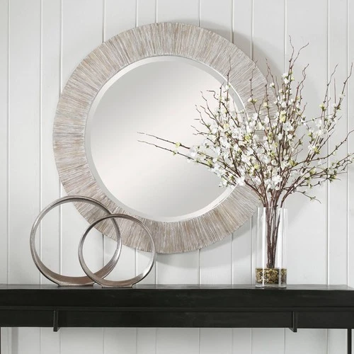 Uttermost Repose Natural Bamboo 36" Round Wall Mirror - Picture 7 of 7