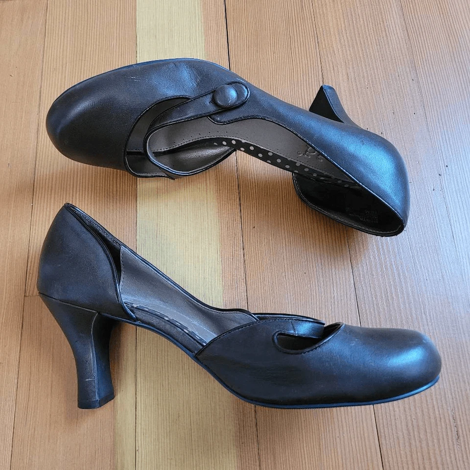 Vintage Y2K mudd chocolate brown kitten heels round toe mary jane twee coquette - Image 2 of 4