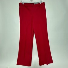 New Talbots Newport Pants Trouser Leg Full Length Red Women's Size 12 Classic
