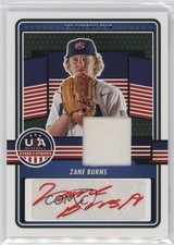 2023 Panini USA Baseball Stars & Stripes Materials Zane Burns (Red Ink) Auto uk2