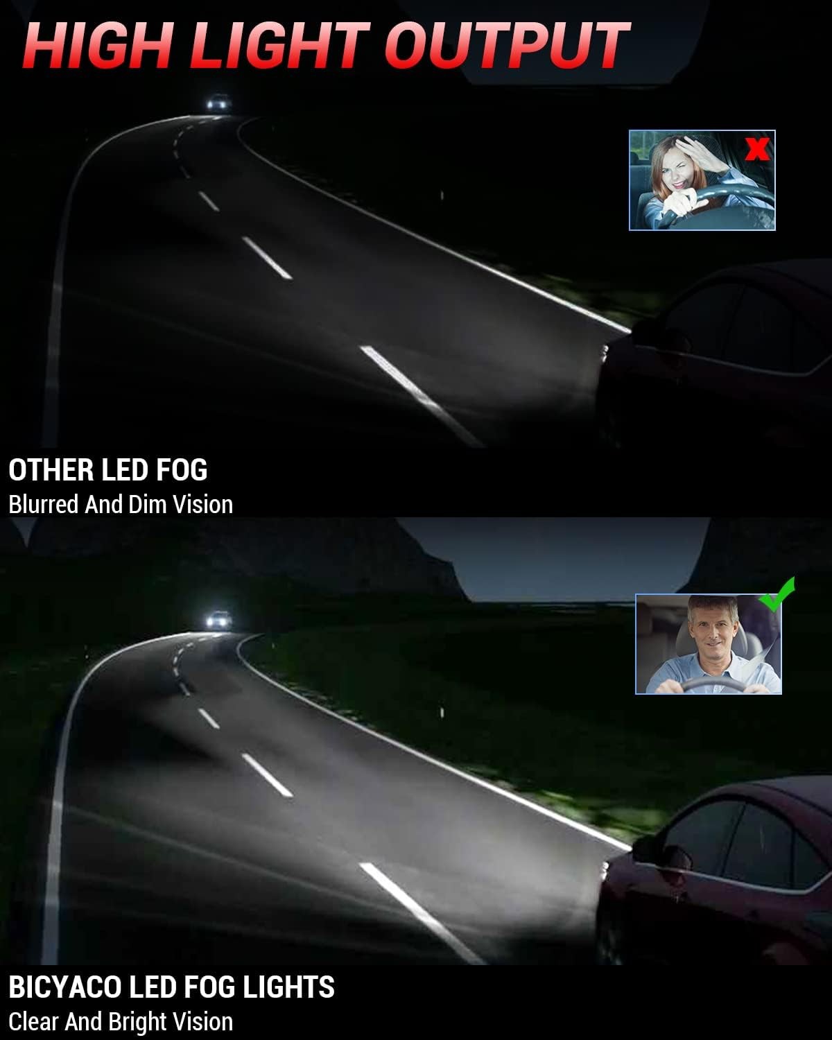 2002-2006년형 캐딜락 에스컬레이드 범퍼 직접 교체 부품 LED 안개등 4