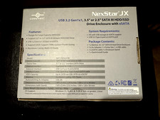 Vantec NexStar JX USB 3.2 Gen1x1, 3.5" or 2.5  SATAIII HDD/SSD Enclosure w/eSATA