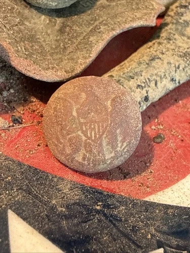 Dug Civil War 💥 🇺🇸 💣 Eagle Cuff Button