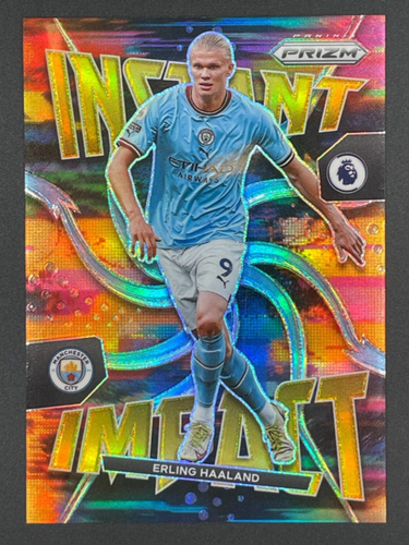 Erling Haaland 2022-23 Panini Prizm EPL Instant Impact Gold Manchester City #/10