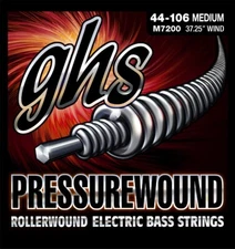 GHS M7200 PressureWound Bass Guitar Strings; gauges 44-106
