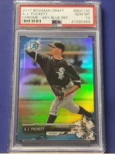 A.J. Puckett - 2017 Bowman Chrome Draft Sky Blue Refractor   PSA 10  #331/399