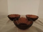 3 Hazel Atlas Berry Bowls NEWPORT HAIRPIN AMETHYST Depression Glass 4 5/8"