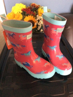 Neu mit Etikett Hatley tummelnde Einhörner Mädchen Gummistiefel, UK 10