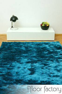 Tapis Shaggy Poil Long 120x160 Cm - Bleu Foncé, Doux, Antidérapant, Lavable - Pour Salon, Chambre, Canapé