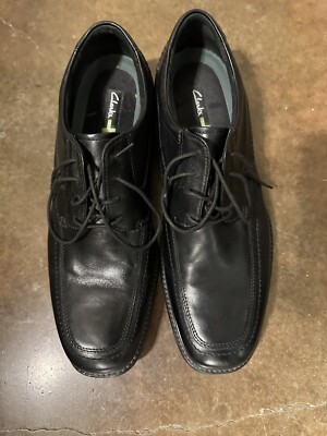 CLARKS XL Extra Light Size 12 M Black Leather Lace Up Oxfords | eBay