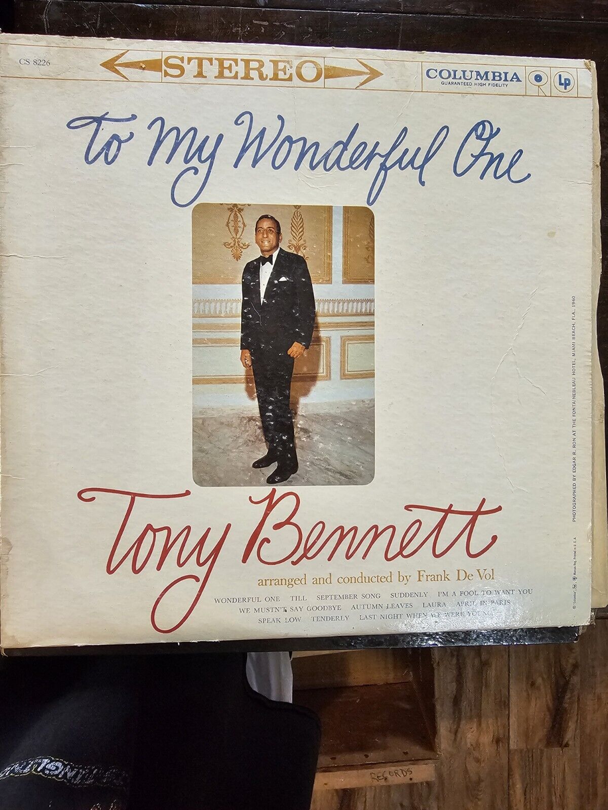 Tony Bennett - To My Wonderful One - Vinyl LP CS 8226 VG/VG