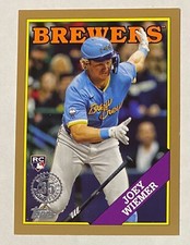 2023 Topps Update JOEY WIEMER 1988 35TH ANNIVERSARY Gold #/75 BREWERS RC 88US-23