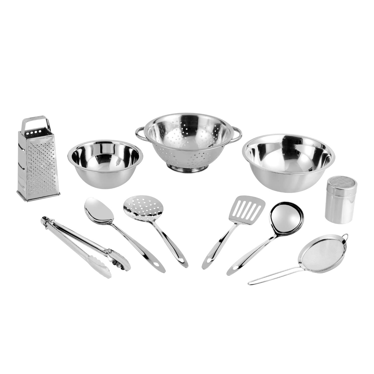 Stainless Steel Cookware Set 16Piece, Kitchen Starter Set Includes