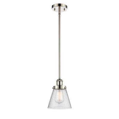 Innovations Ballston SM Cone Pendant, P Nickel Seedy/Sphere - 916-1S-PN-G64