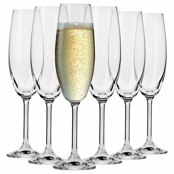Krosno GläSer FüR Champagne Prosecco SektflöTe | Set 6 | 210 Ml | SpüLmaschine-image