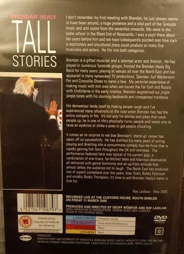 BRENDAN HEALY TALL STORIES DVD STAND UP COMEDY UK SELLER - Picture 2 of 2