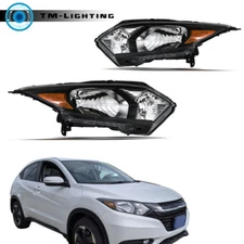 For 2016-2018 Honda HRV Projector Headlights Headlamps Halogen Black RH&LHSide